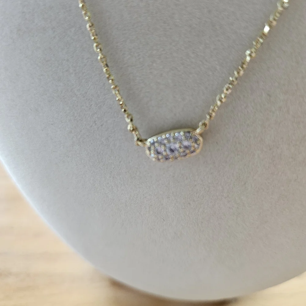 Kendra Scott Gold Necklace with Crystal - Picture 3 of 4